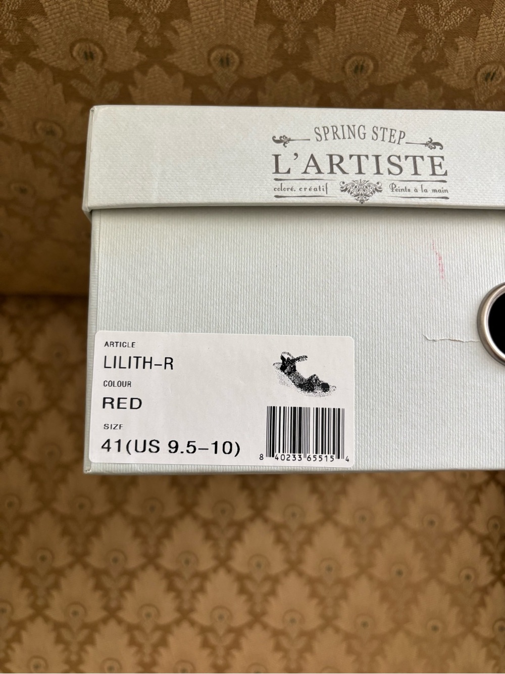 Spring Step L’Artiste Lilith Red Sandals Size 41 (10) - Picture 3 of 6